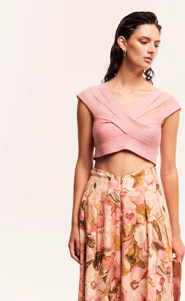 KNIT BRA SUMMER ROSE