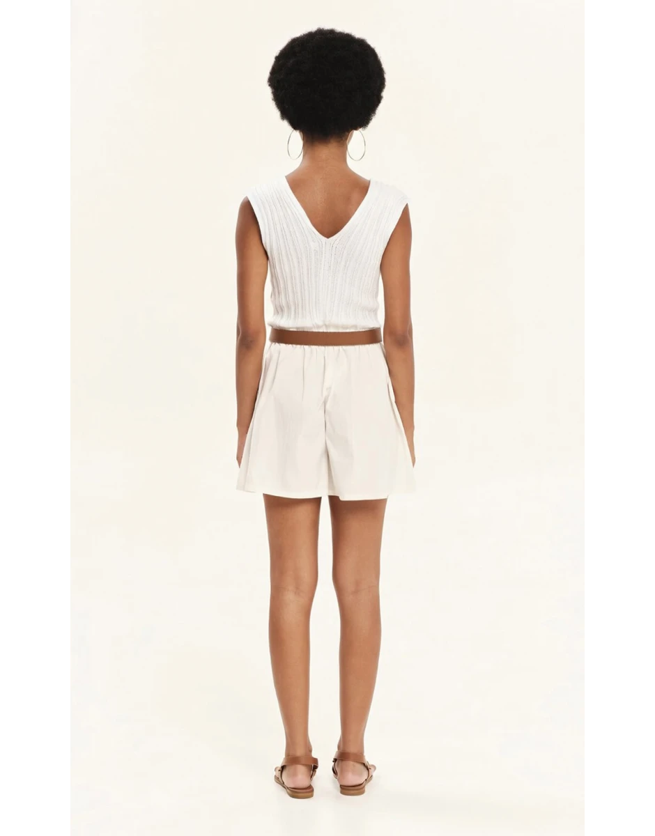 KNIT ARCHETYPES CROP TOP WHITE