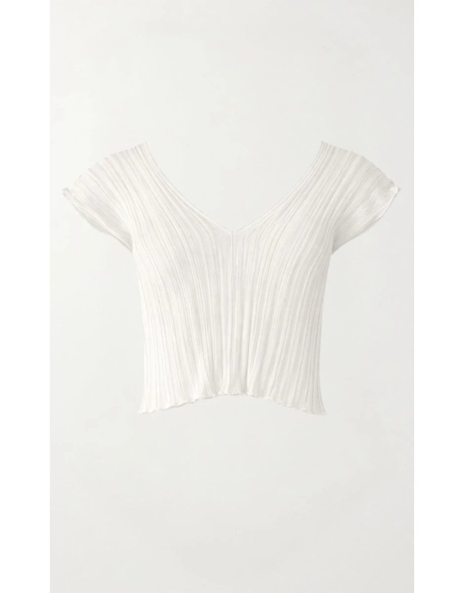 KNIT ARCHETYPES CROP TOP WHITE