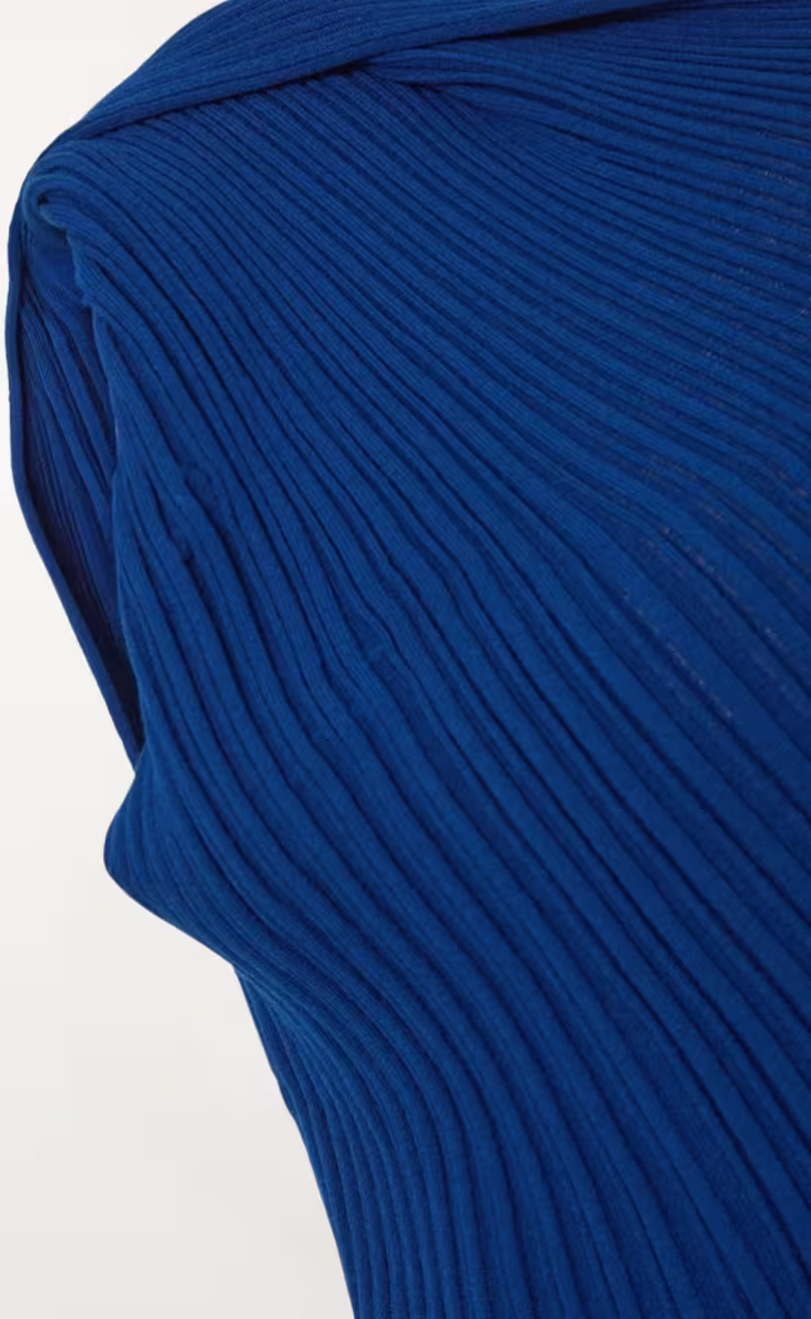 KNIT DRAPED TOP MARINE BLUE