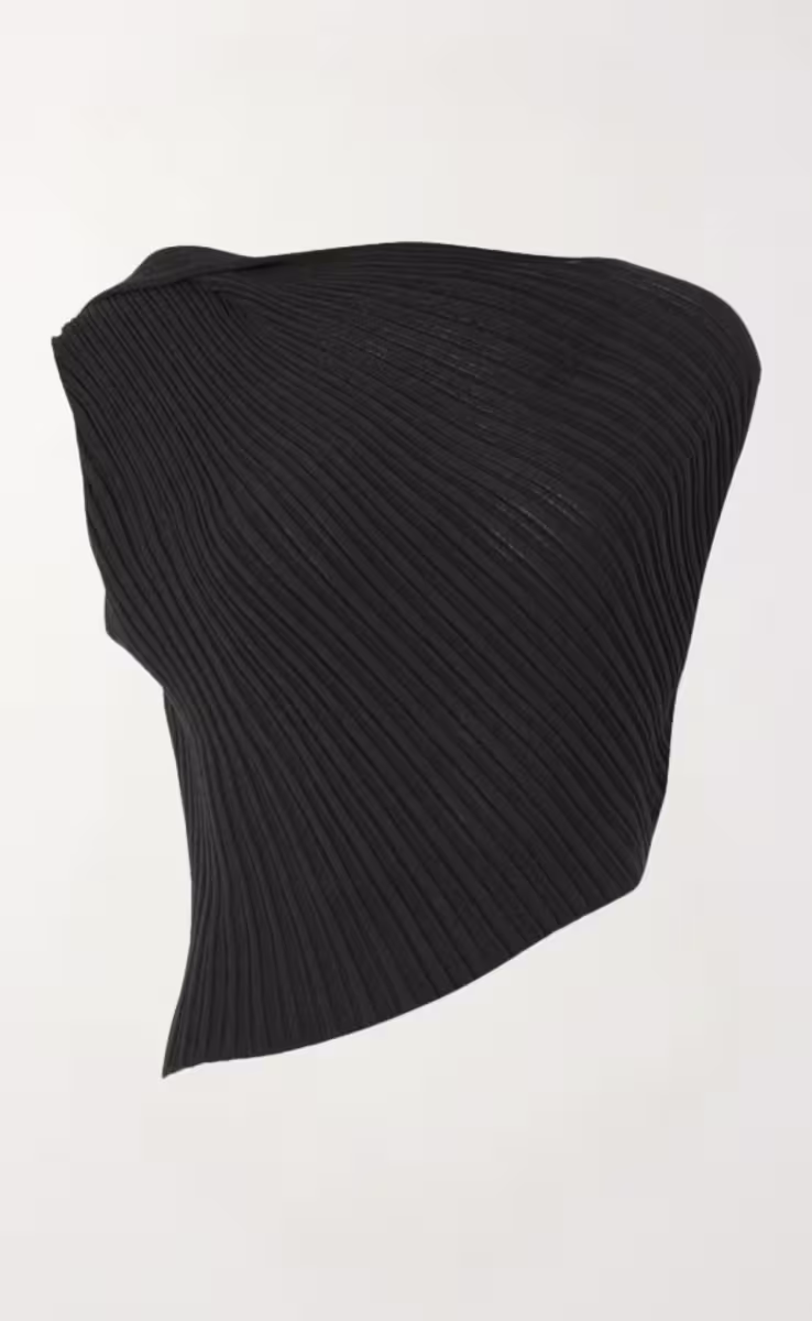 KNIT DRAPED TOP BLACK