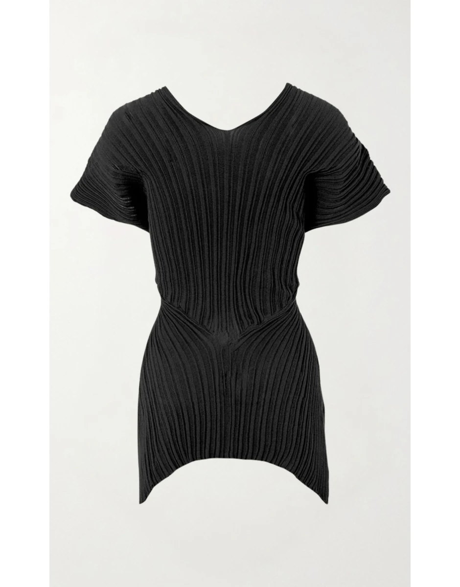 KNIT CROSSED TOP BLACK