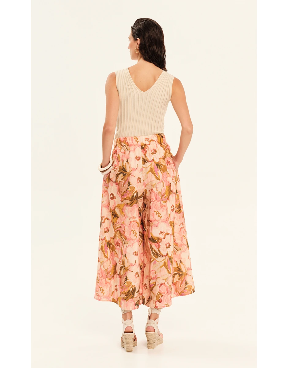 KNIT TOP WITH FRONT KNOT ECRU