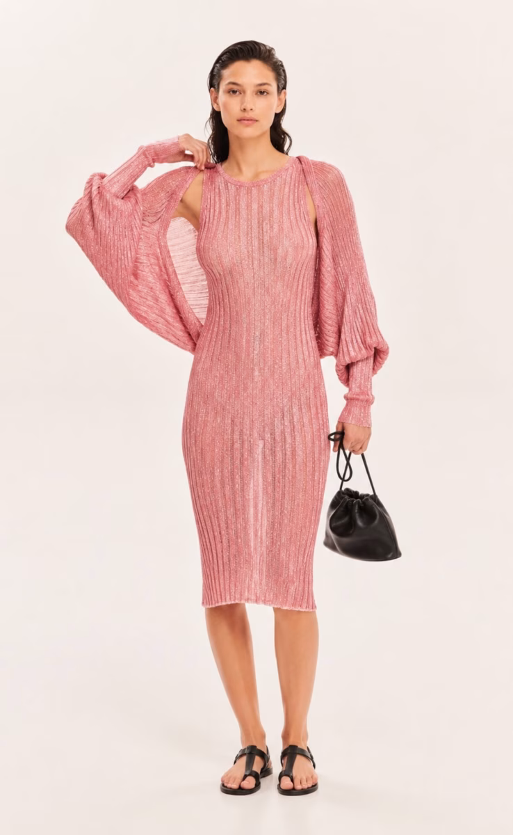 KNIT BOLERO GOLD SUMMER ROSE