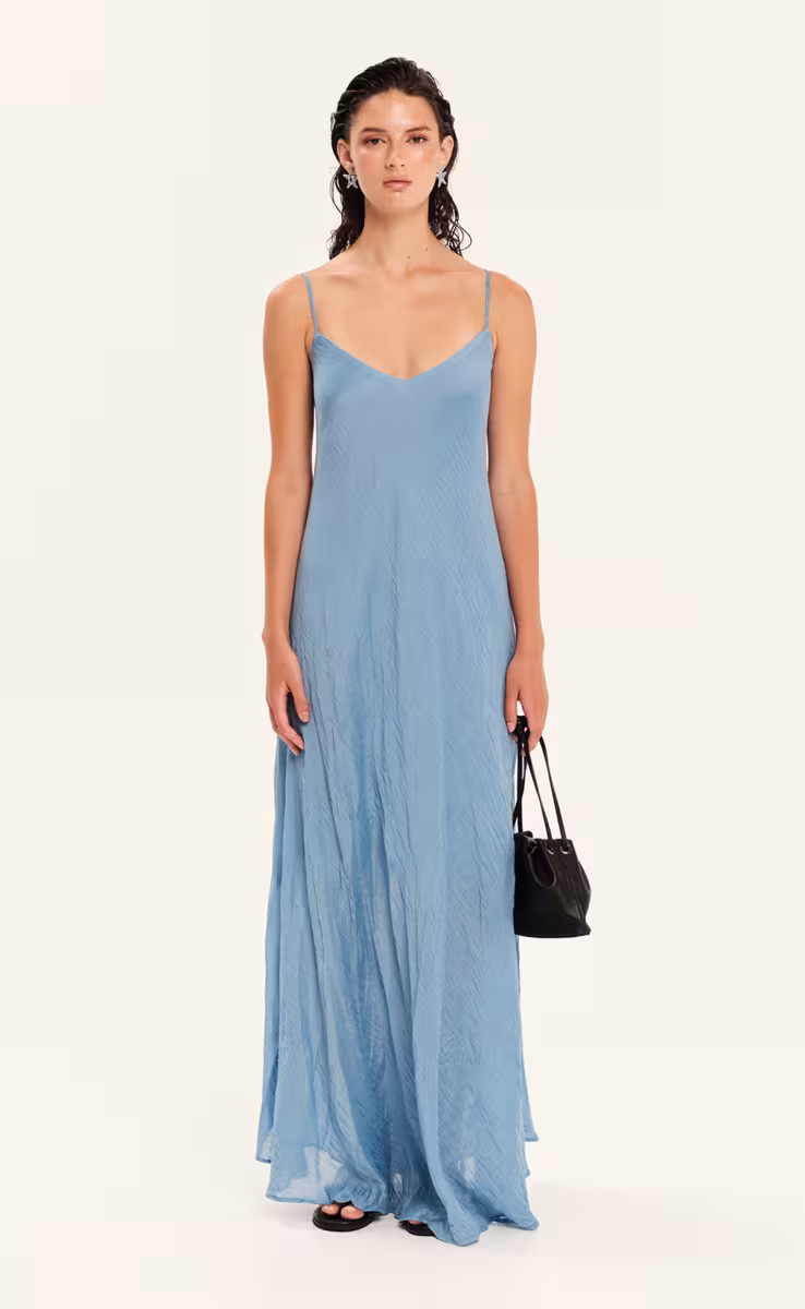 LONG DRESS WITH STRAPS HORIZON CIEL