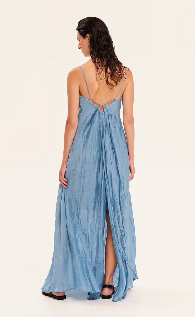 LONG DRESS WITH STRAPS HORIZON CIEL