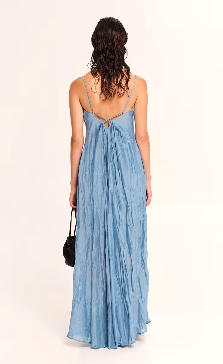 LONG DRESS WITH STRAPS HORIZON CIEL