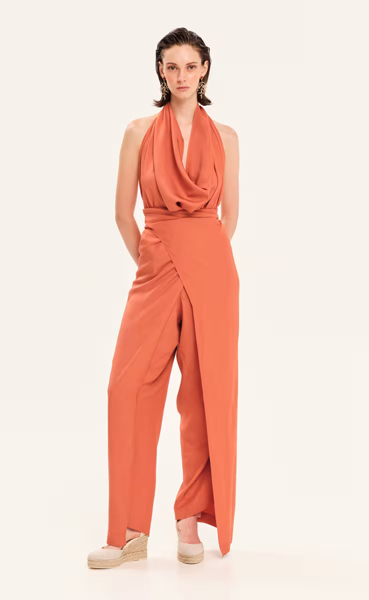VERSATILE OVERALL DRESS SUNSET ORANGE