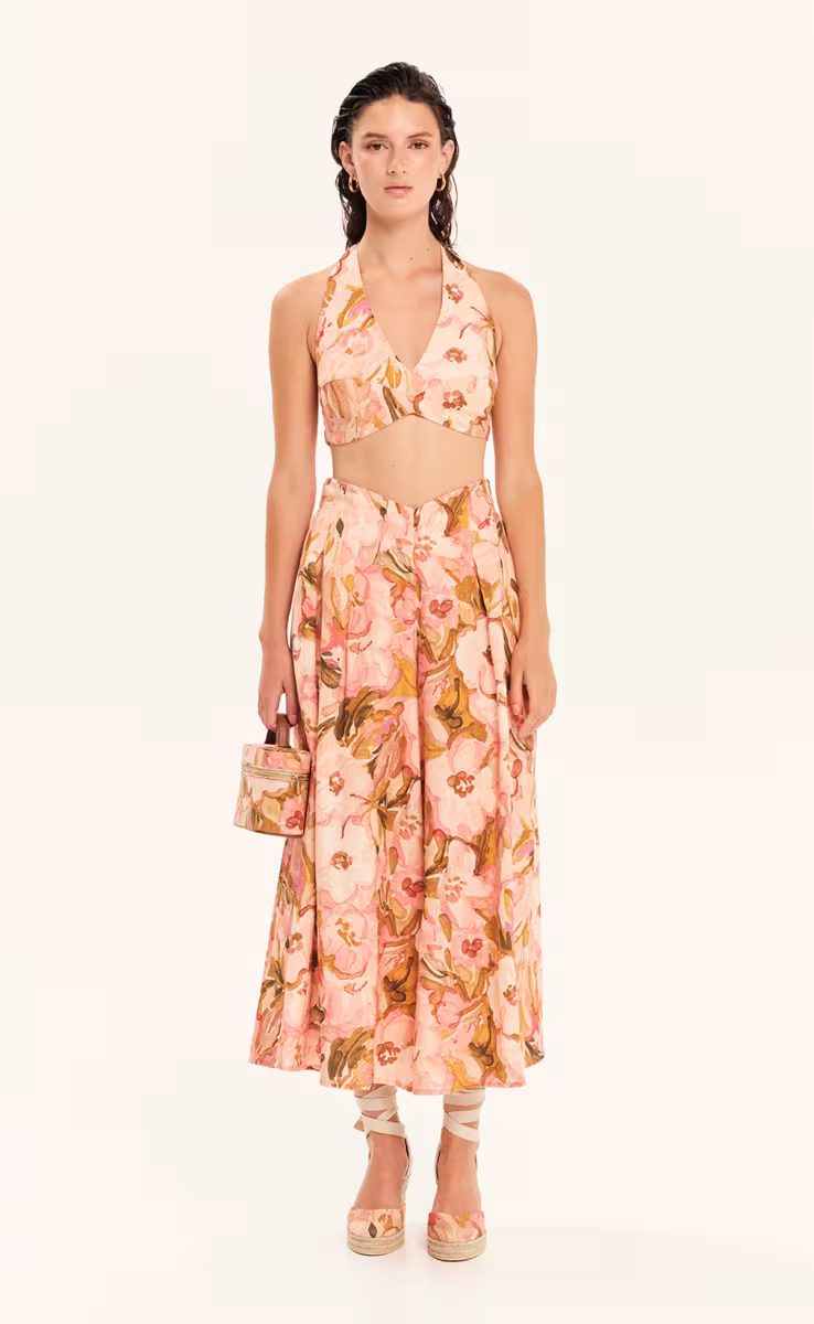 BUSTIER FLORAL PRINT