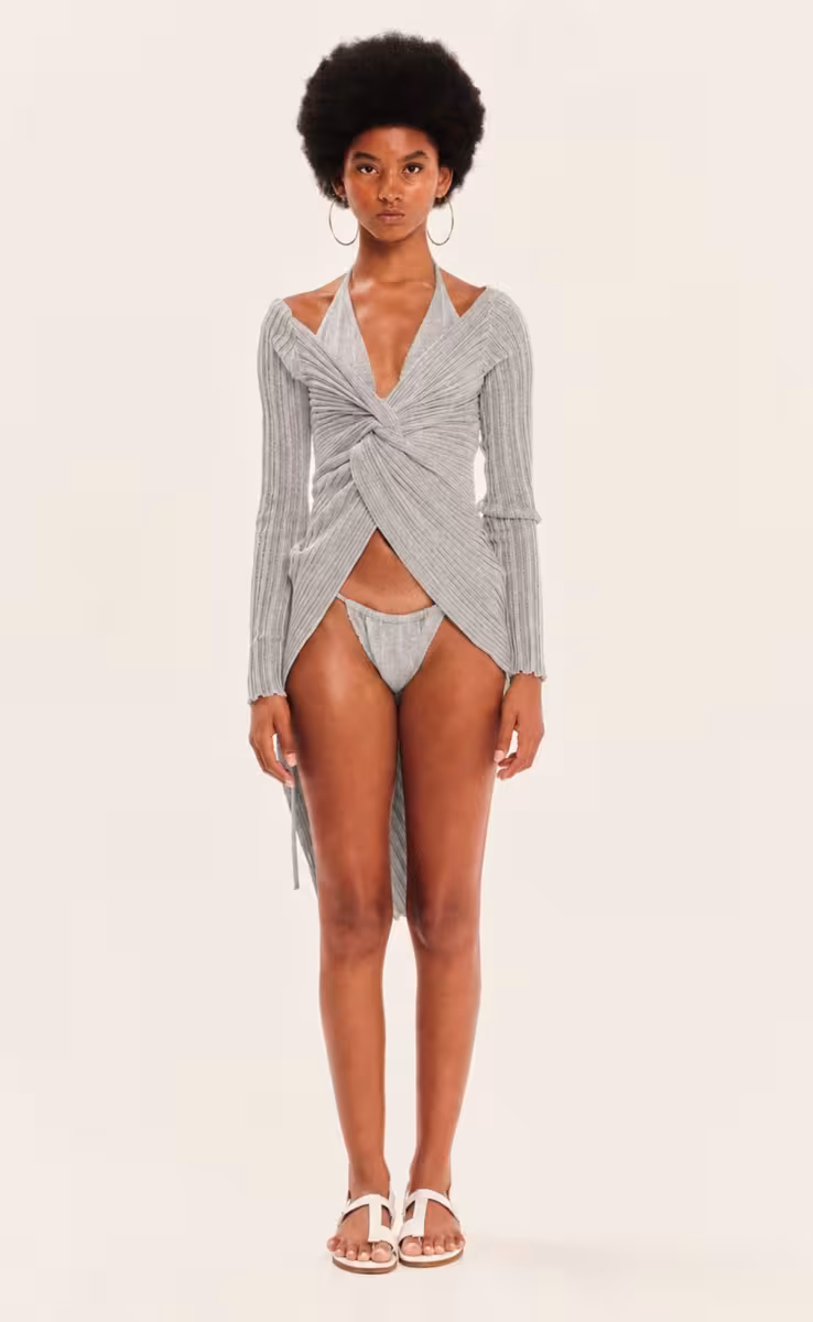 CARDIGAN 2550 LUREX DIANALUX SILVER DARK GREY