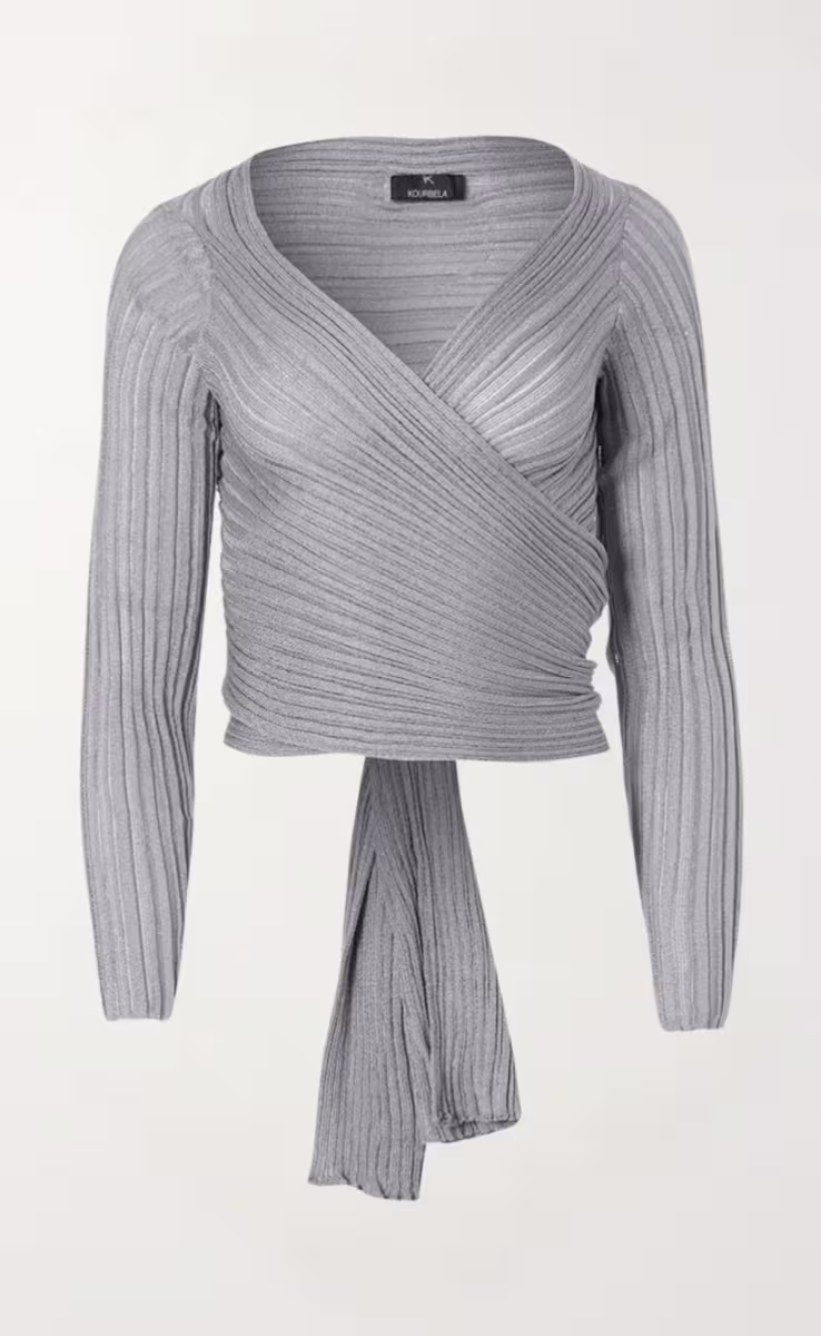 CARDIGAN 2550 LUREX DIANALUX SILVER NINEMIA GREY