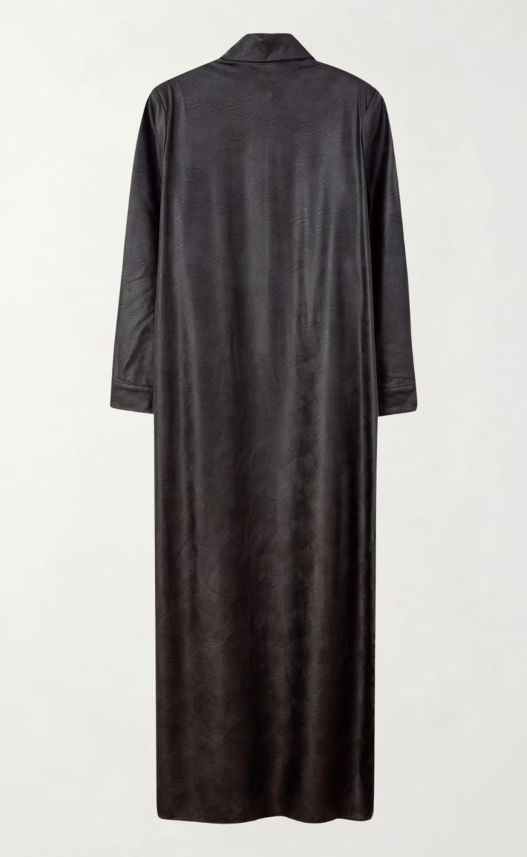 LONG SHOULDERED SHIRTDRESS BLACK