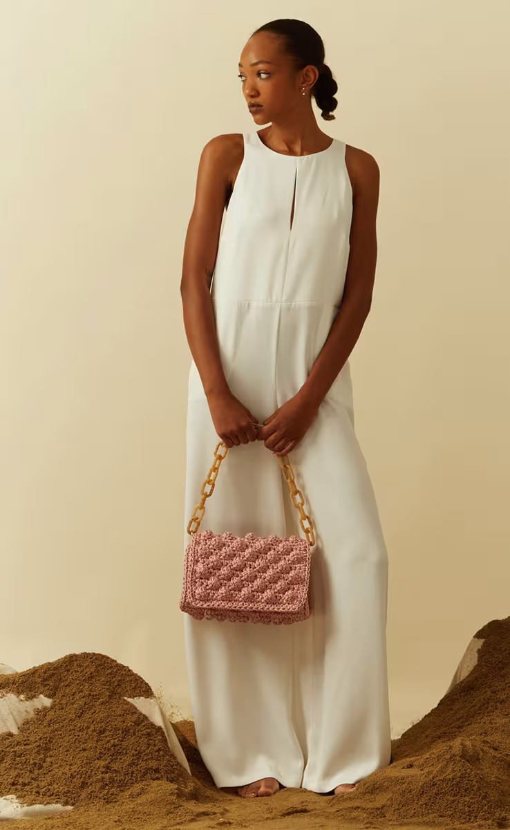 BUBBLES MEDIUM PINK NUDE W TARTARUGA CHAIN
