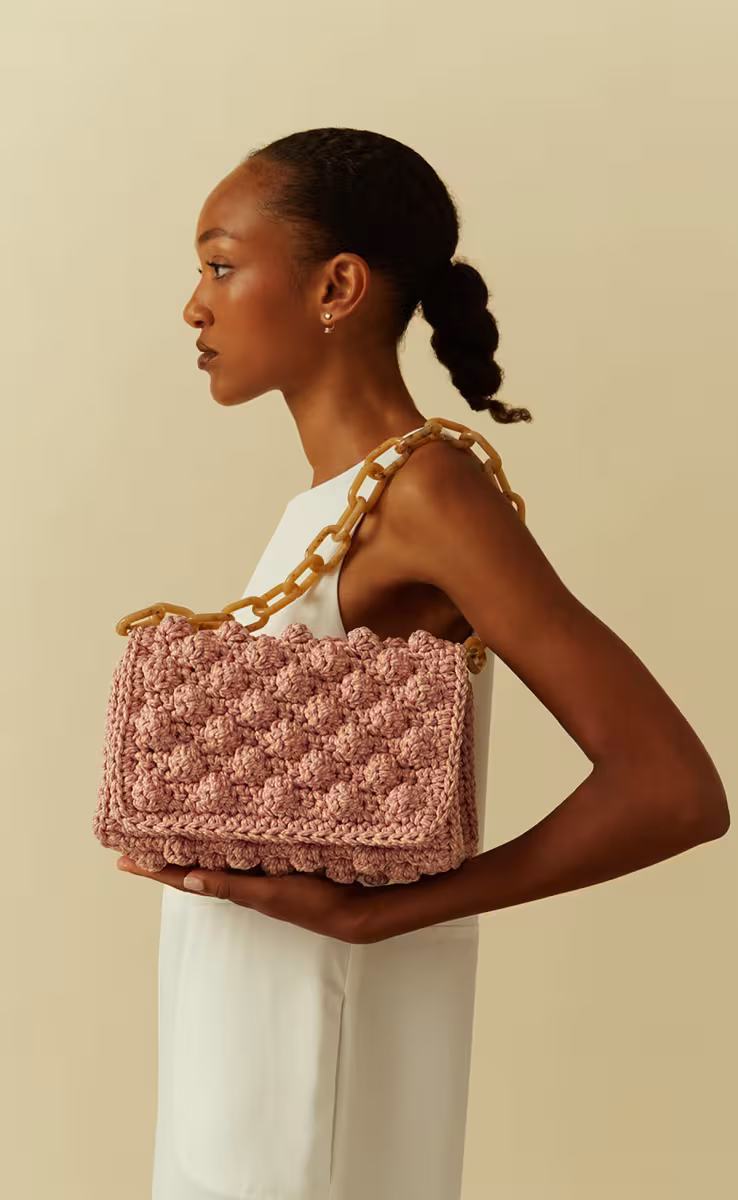 BUBBLES MEDIUM PINK NUDE W TARTARUGA CHAIN