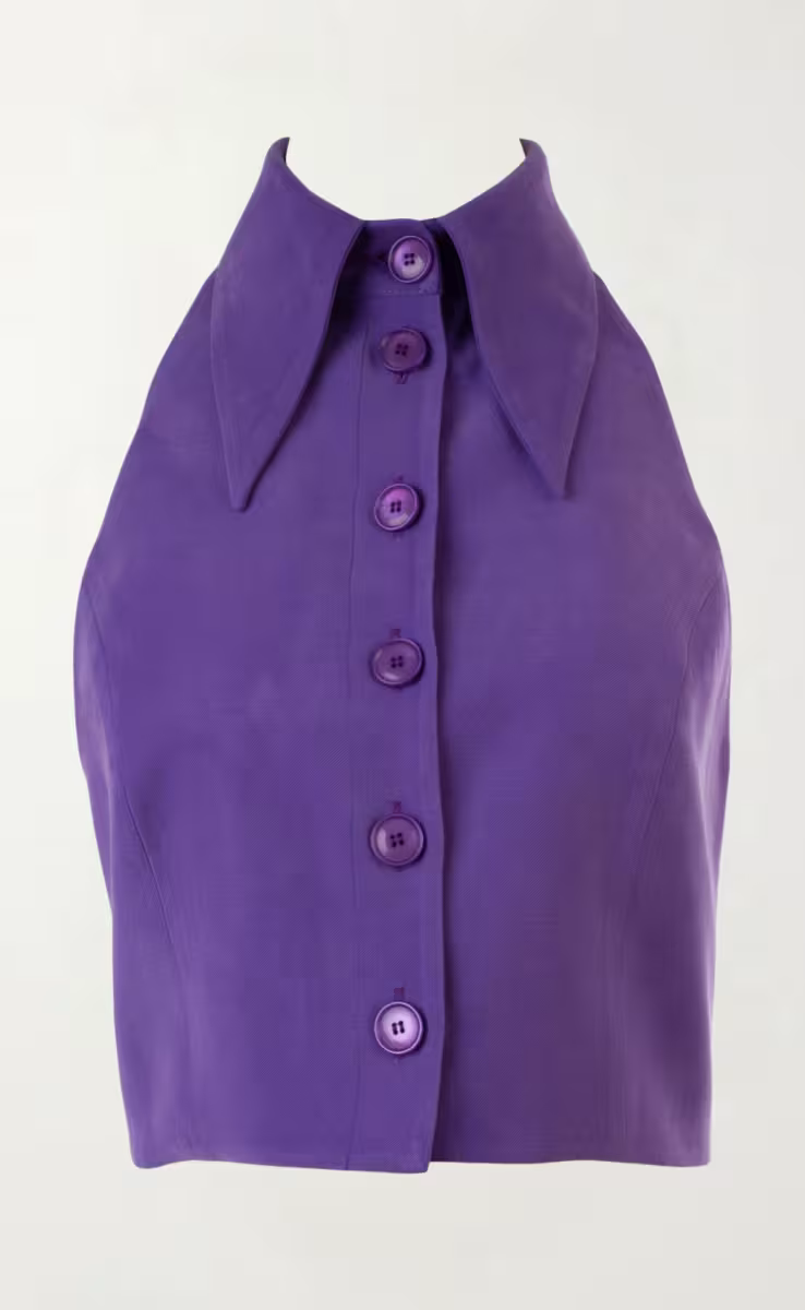 HALTER SHIRT VEST PURPLE