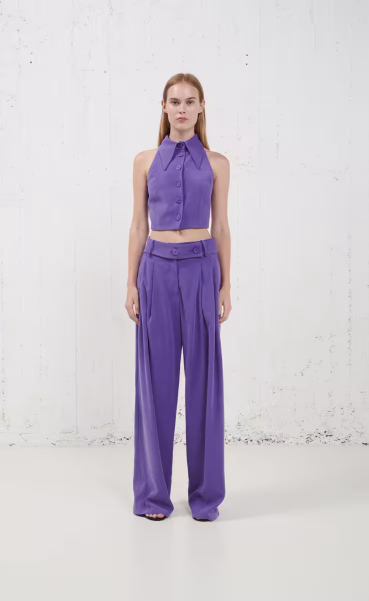 HALTER SHIRT VEST PURPLE