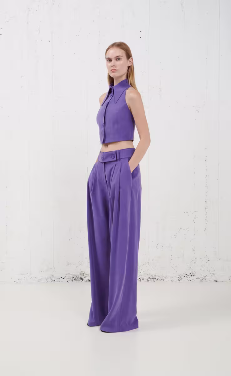 HALTER SHIRT VEST PURPLE