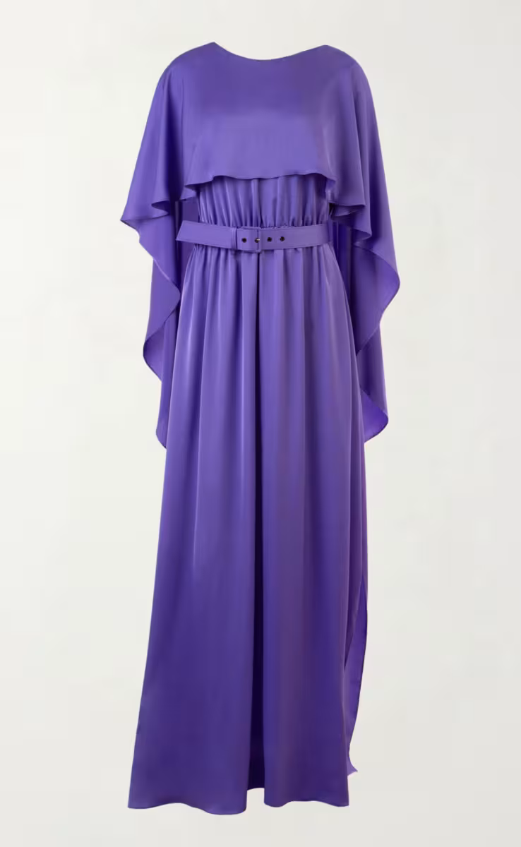 LONG PEPLUM DRESS PURPLE
