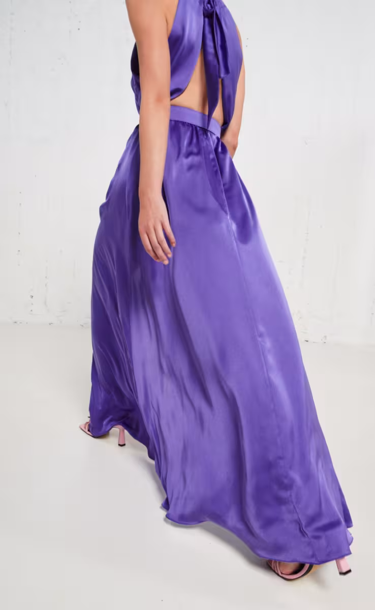 WRAPED BUSTIER DRESS PURPLE