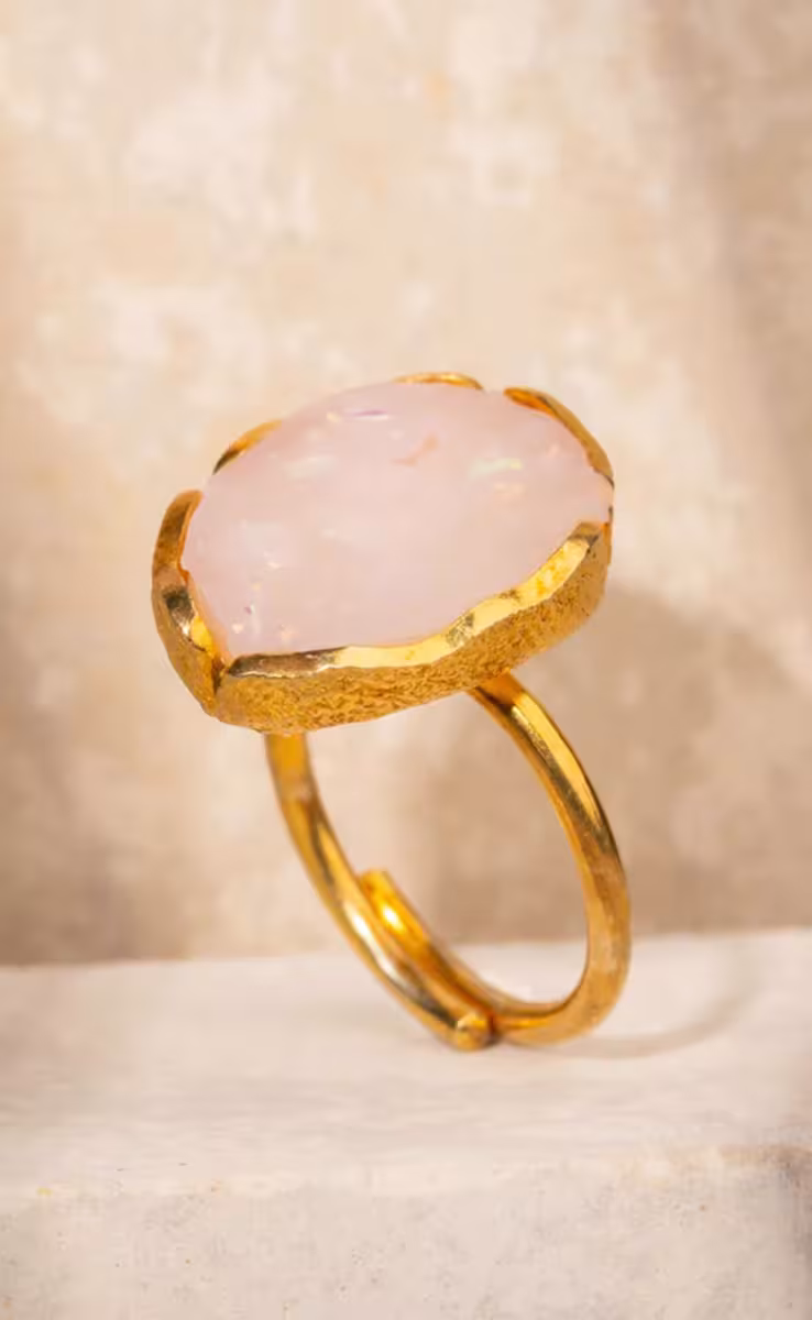 SILVER RING FORGED FLOWER