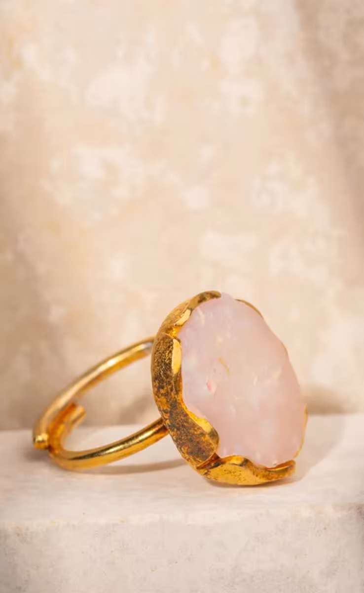 SILVER RING FORGED FLOWER