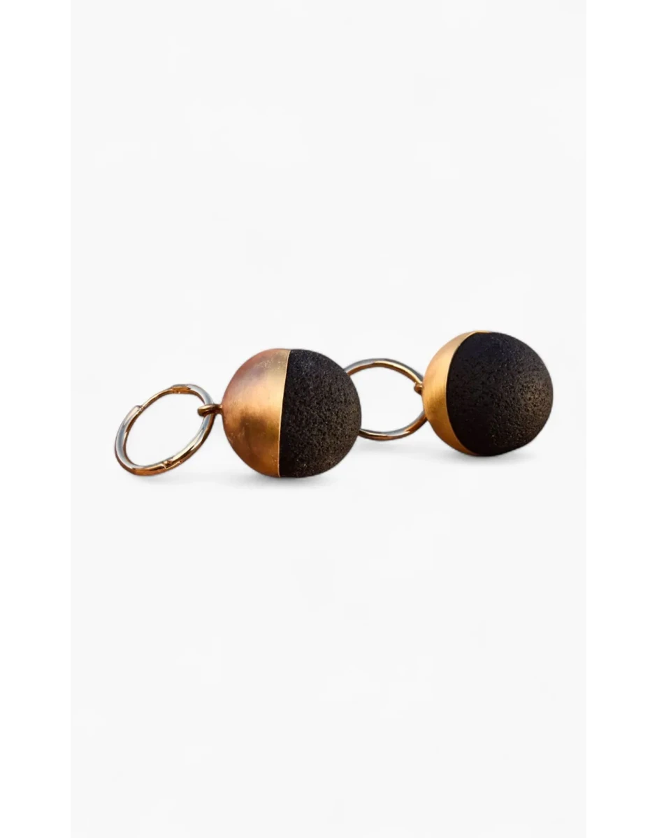 PEISINOE SPHERE EARRINGS BLACK
