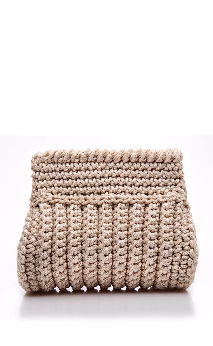 300 BARREL BAG OFF WHITE W METALLIC CHAIN