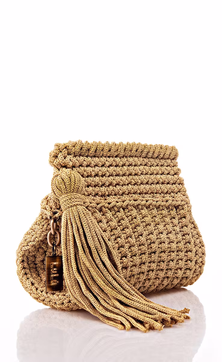 300 BARREL BAG GOLD W METALLIC CHAIN
