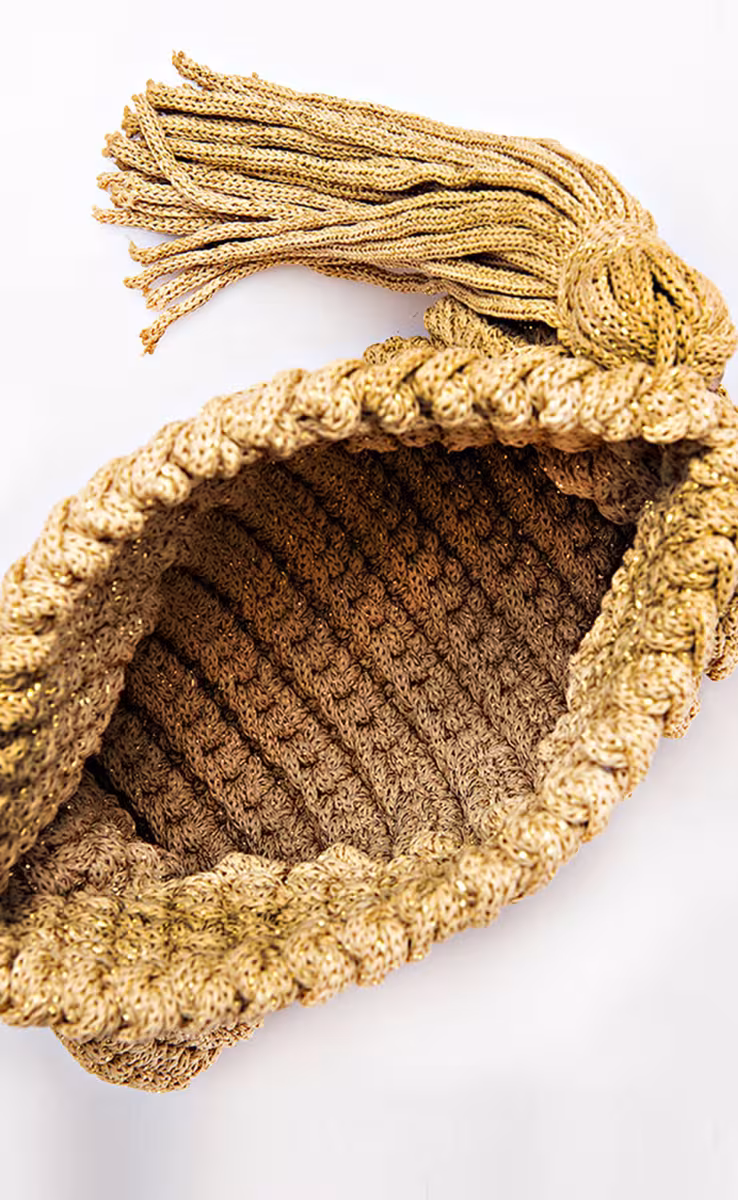 300 BARREL BAG GOLD W METALLIC CHAIN