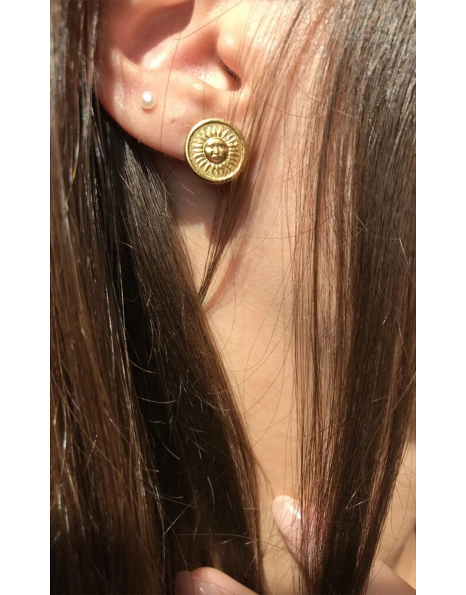 MINI SUN STUD EARRINGS