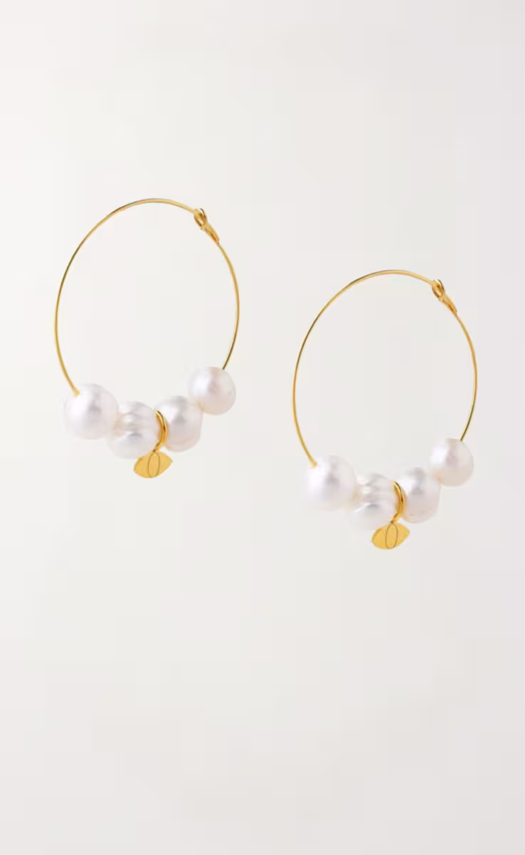 LOLLIPOP EYE PEARL HOOPS