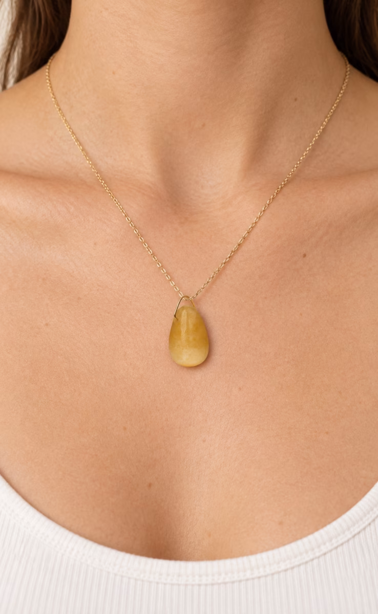 CALCITE YELLOW HEALING STONE CHARM