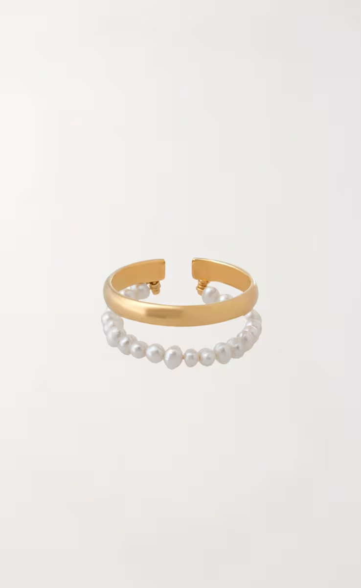 DREAM PEARL L RING/CUFF 22k