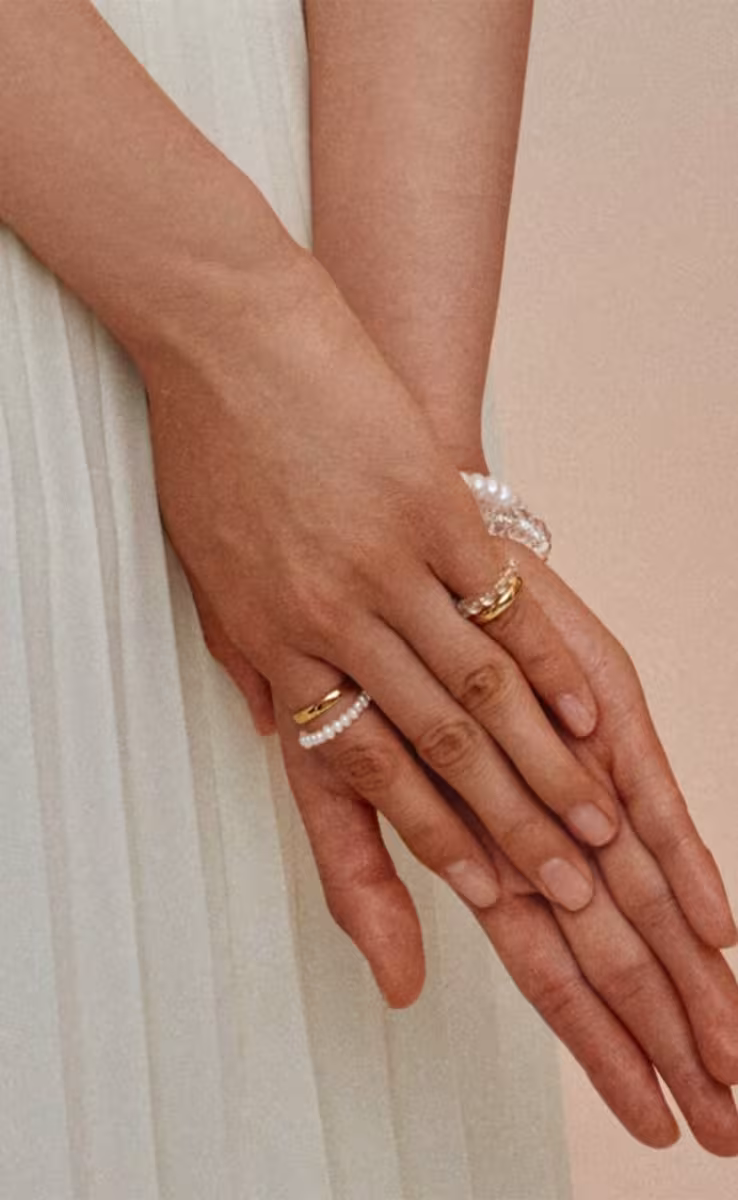 DREAM PEARL L RING/CUFF 22k