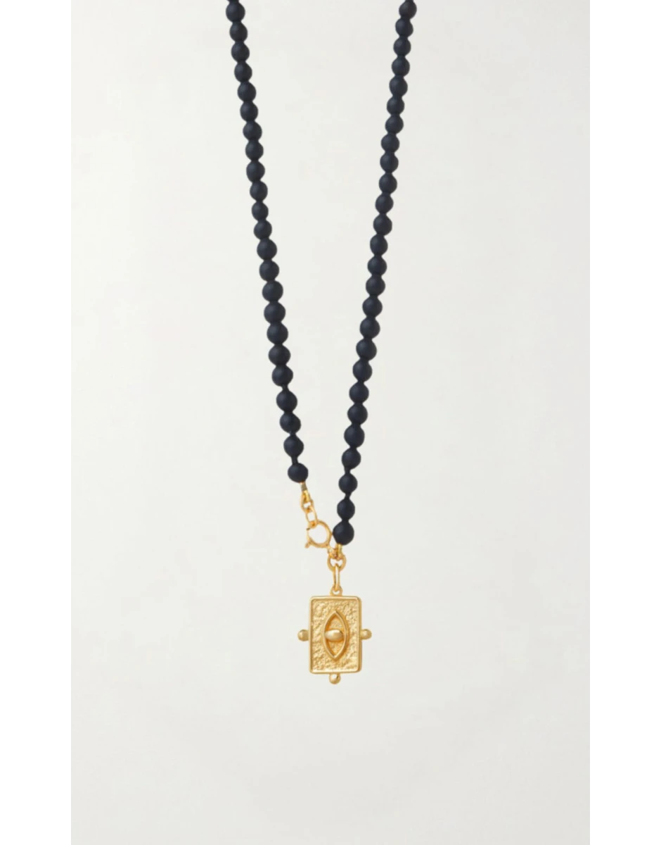 MINI EYE TAG BLACK ONYX NECKLACE