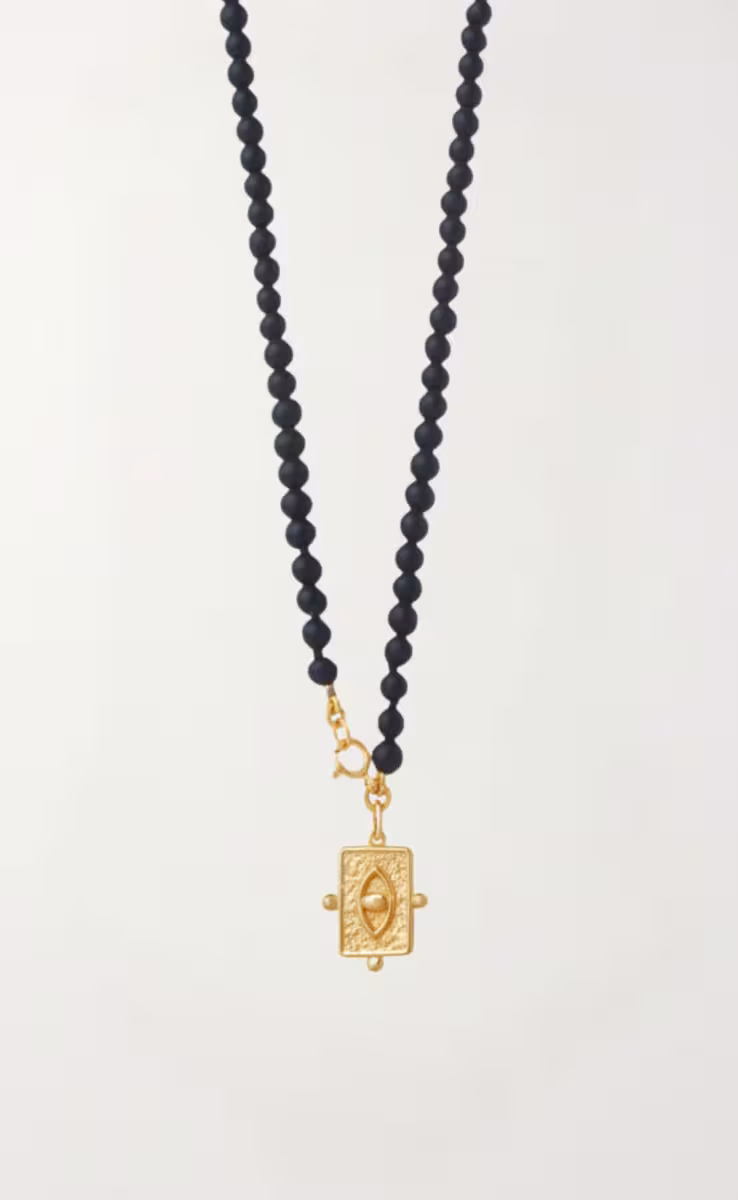MINI EYE TAG BLACK ONYX NECKLACE