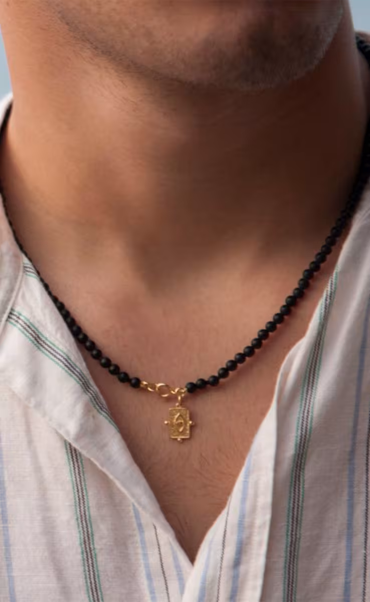 MINI EYE TAG BLACK ONYX NECKLACE