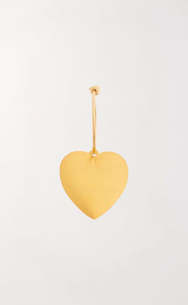 EYE HEART NEON ORANGE SLIM HOOPS