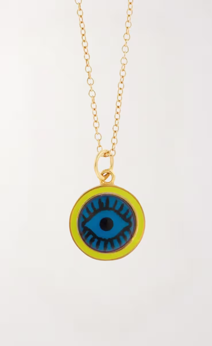 ΚΙΤΡΙΝΟ ENAMEL EVIL EYE ΜΕΝΤΑΓΙΟΝ