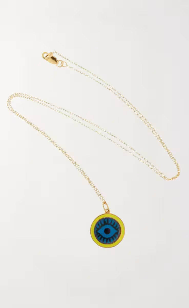 ΚΙΤΡΙΝΟ ENAMEL EVIL EYE ΜΕΝΤΑΓΙΟΝ