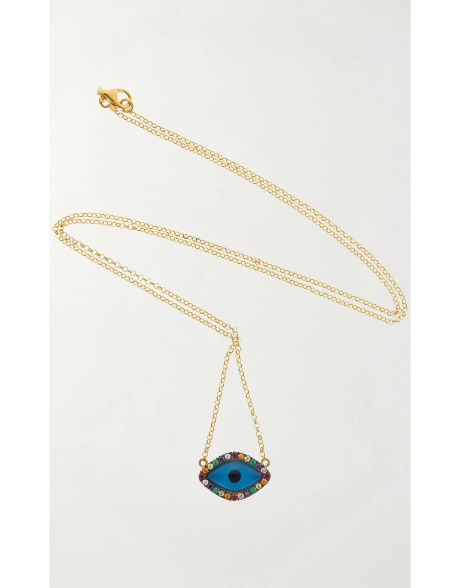 OVAL EYE RAINBOW NECKLACE 45cm