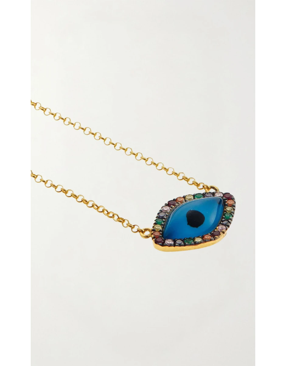 OVAL EYE RAINBOW NECKLACE 45cm
