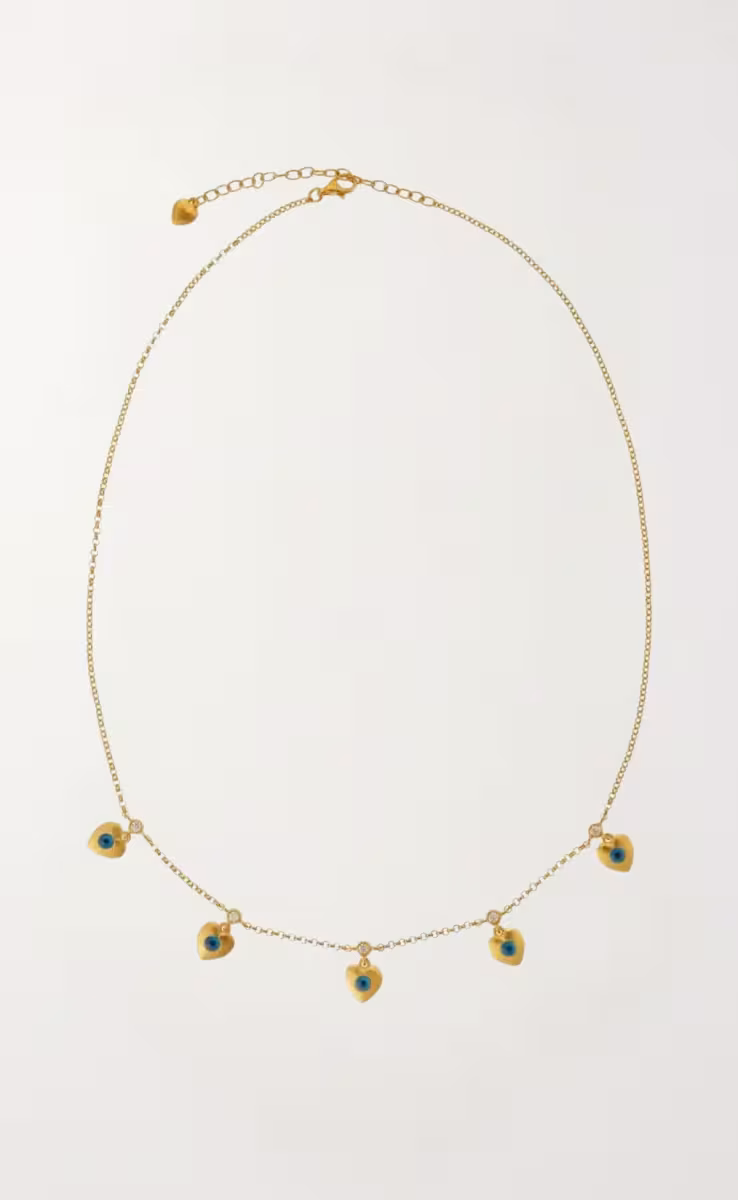 LOVE HEART MULTI EYE NECKLACE