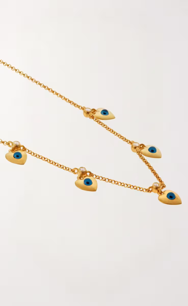 LOVE HEART MULTI EYE NECKLACE