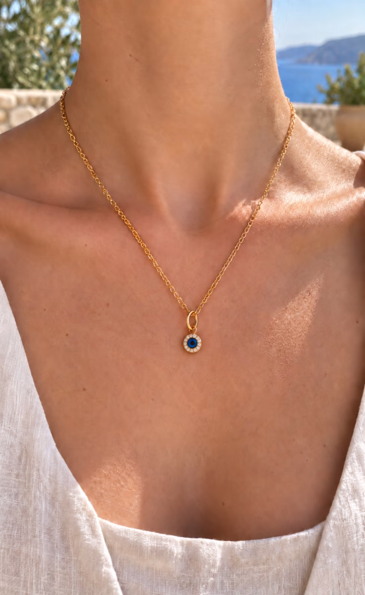 PROTECTION ZIRGON PENDANT NECKLACE