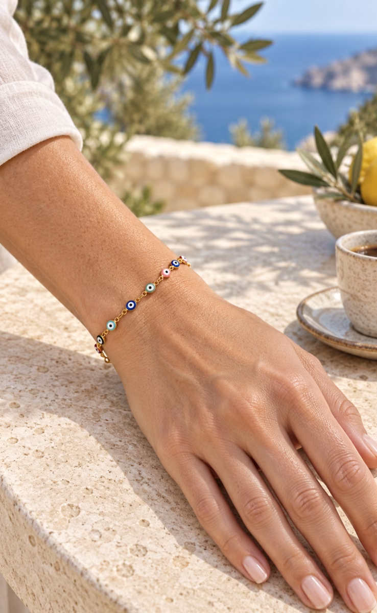 EVIL EYE BEADED BRACELET
