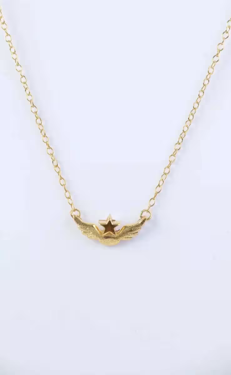 NECKLACE HERMES WINGS WITH STAR