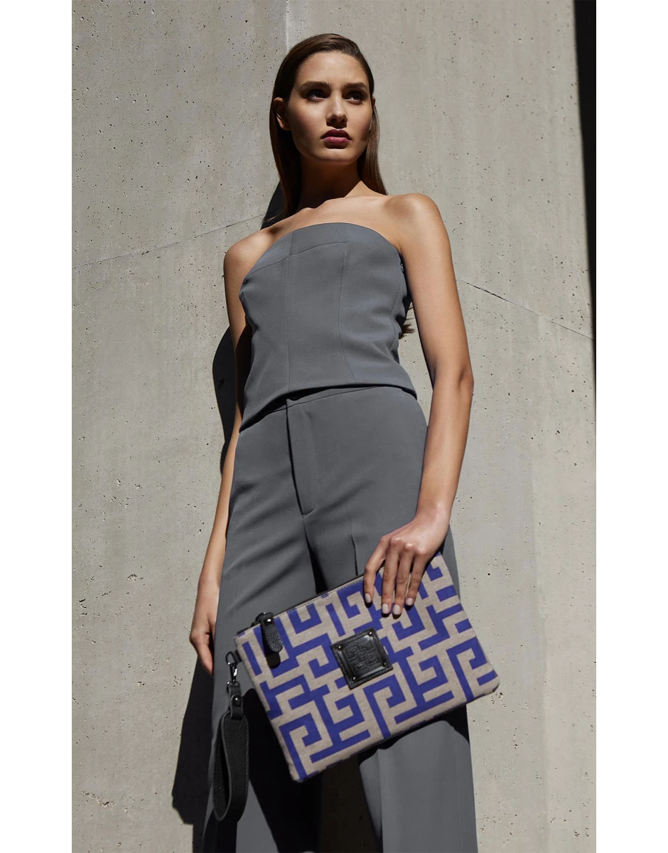 KLEOS LARGE BAG BLUE BEIGE