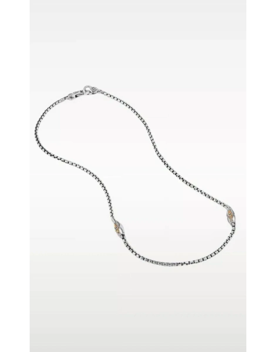 NECKLACE WITH BLUE TOPAZ STONE DETAILS