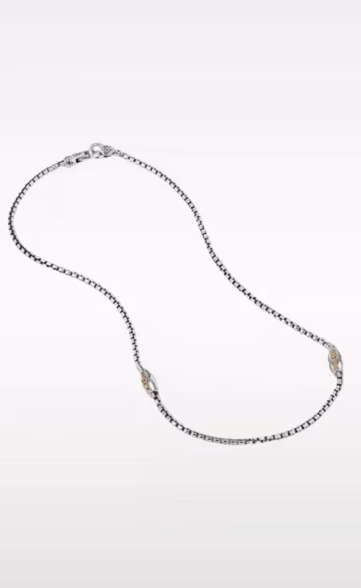 NECKLACE WITH BLUE TOPAZ STONE DETAILS